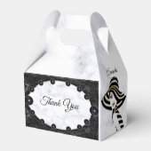 Opulent White & Black Marble Spheres Geschenkschachtel (Rückseite)