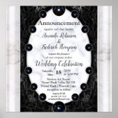 Opulent White & Black Marble Spheres Poster (Vorne)