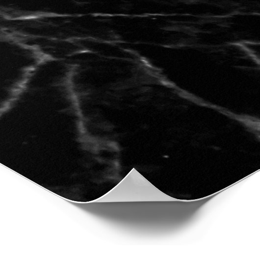 Opulent White & Black Marble Spheres Poster (Ecke)