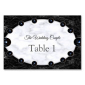 Opulent White & Black Marble Spheres Tischnummer (Vorderseite)