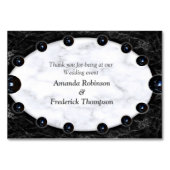 Opulent White & Black Marble Spheres Tischnummer (Rückseite)