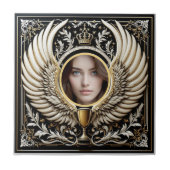 Opulent Winged Crown Fliese (Vorderseite)