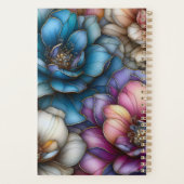 Opulente Blüten mit schimmernden Gold-Konturen Planer (Rückseite)