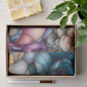 Opulente Blüten mit schimmernden Gold-Konturen Seidenpapier (Geschenk)