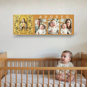 Opulente Ehrfurcht: Die Heilige V - Angbetete Baby Leinwanddruck