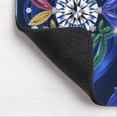 Opulente Eleganz: Diamant und Edelstein graviert Mousepad (Ecke)
