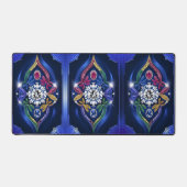 Opulente Eleganz: Diamant und Edelstein graviert Schreibtischunterlage (Vorderseite)