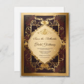 Opulente Eleganz: Exklusive Einladung zum Geburtst (Vorne/Hinten)