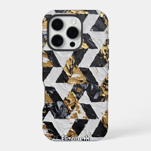 Opulente Gesichter: Texturiertes Trio iPhone Hülle (Rückseite)