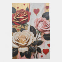 Opulente Herzen und Rose