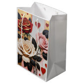 Opulente Herzen und Rose Mittlere Geschenktüte (Rückseite Schrägansicht)