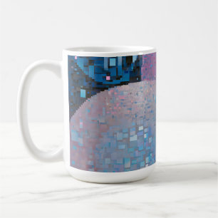 Opulente Ovale: Farbtöne von Blau und Rosa in Abst Kaffeetasse