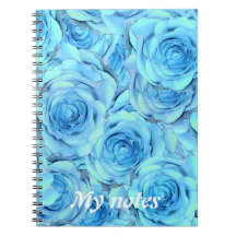 Opulente Rose im türkisfarbenen Notebook