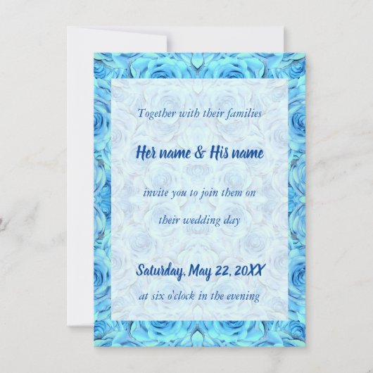 Opulente Rose in türkisfarbenem Design (Vorderseite)