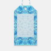 Opulente Rose in türkisfarbenen Geschenketiketten Geschenkanhänger (Rückseite)