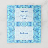 Opulente Rose in türkisfarbener Hochzeit Platzkarte (Außenseite Aufgefaltet)