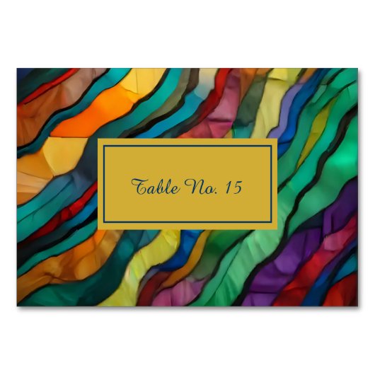 Opulente Tischnummer der afrikanischen Hochzeit in (Vorderseite)
