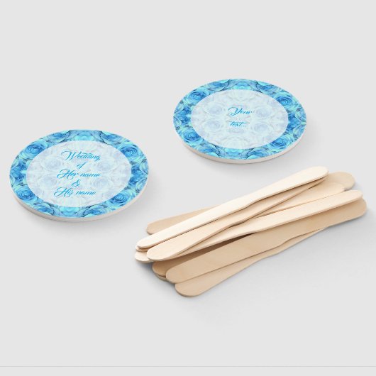 Opulente türkisfarbene Rose Fächer (Non-assembled)