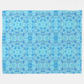 Opulente türkisfarbene Rose Fleecedecke (Vorderseite (Horizontal))