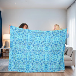 Opulente türkisfarbene Rose Fleecedecke