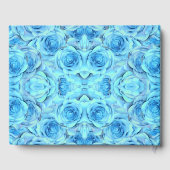 Opulente türkisfarbene Rose Gästebuch (Rückseite)