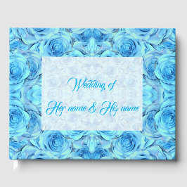 Opulente türkisfarbene Rose Gästebuch