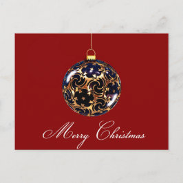 Opulente Weihnachtsschmuck und Sternwünsche Feiertagspostkarte