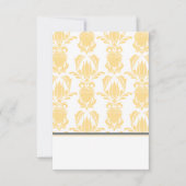 Opulenter Damast faltbares Platzkarte (Vorderseite)