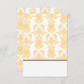 Opulenter Damast faltbares Platzkarte (Vorne/Hinten)