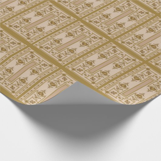 opulenter Goldbarockdruck Geschenkpapier (Ecke)