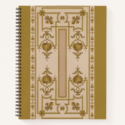 opulenter Goldbarockdruck Notizblock (Vorderseite)