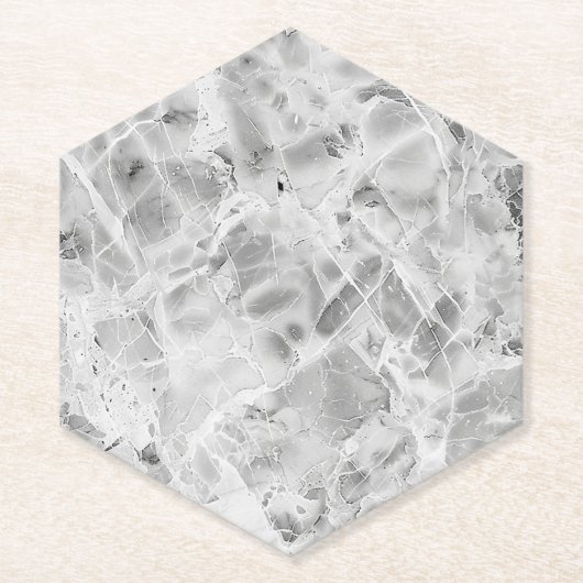 Opulenter Marmorbrunnen mit individueller Hexagon- Untersetzer (Vorderseite)