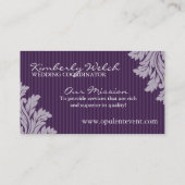 Opulentes Ereignis - Gewohnheit Visitenkarte (Rückseite)