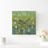 opulentes Feld II Quadratische Wanduhr (Zuhause)