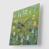 opulentes Feld II Quadratische Wanduhr (Winkel)