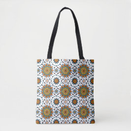 Opulentes Muster-Orangen-Aqua Maharadscha-Indien Tasche