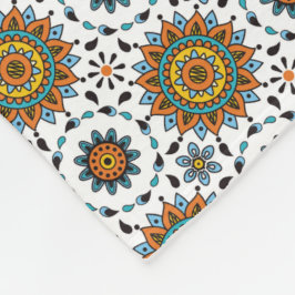 Opulentes Stern-Blumen-Muster Maharadscha-Indien Fleecedecke