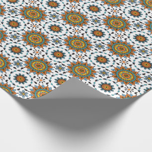 Opulentes Stern-Blumen-Muster Maharadscha-Indien Geschenkpapier