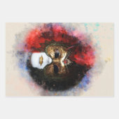 Opulentes Venezianisches Karneval-Maskenummantelpa Geschenkpapier Set (Vorderseite)