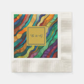 Opulous African Hochzeit in Urlaubsort Monogramm Serviette (Vorderseite)