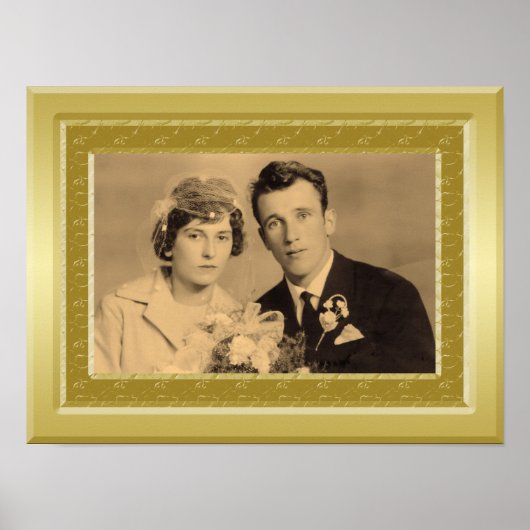 Opulous gold border frame custom Foto poster (Vorne)