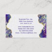 Opulous Watercolor Fire Opal Gemstone Design Visitenkarte (Rückseite)