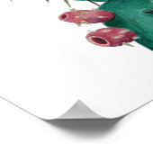 Opuntia in Aquarellfarben Poster (Ecke)