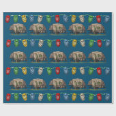 Opus 4 Pop Up Camper RV Happy Camping Geschenkpapier (Flach)