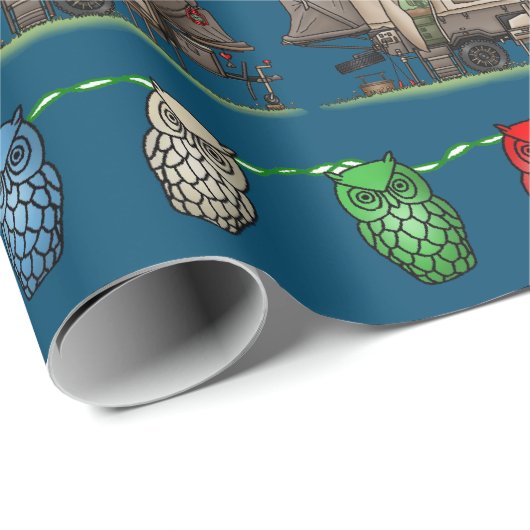 Opus 4 Pop Up Camper RV Happy Camping Geschenkpapier (Rolleneckpunkt)