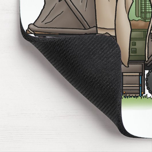 Opus 4 Pop Up Camper | Trailer | Camper Van Mousepad (Ecke)