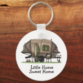 Opus 4 Pop Up Camper | Trailer | Camper Van Schlüsselanhänger (Vorderseite)