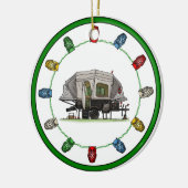 Opus 4 Pop Up RV Camper Happy Camper Keramik Ceram Ornament (Links)