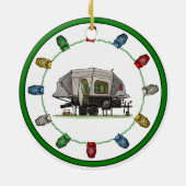 Opus 4 Pop Up RV Camper Happy Camper Keramik Ceram Ornament (Hinten)