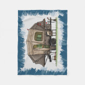 Opus 4 Pop Up RV Happy Camping Fleecedecke (Vorderseite)